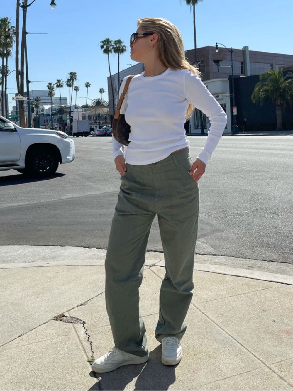 Djerf Avenue Go To Pants Green Sz S
